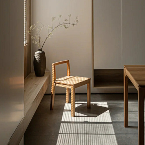other木实木侘寂实木餐椅
