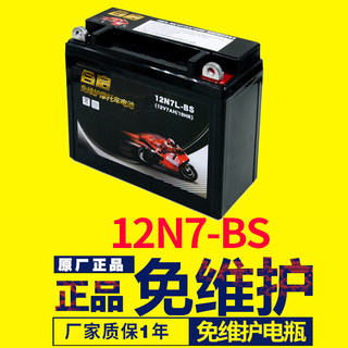 骏驰GT125 QS125-5 摩托车干电瓶 12V7A薄款男式车免维护蓄电池