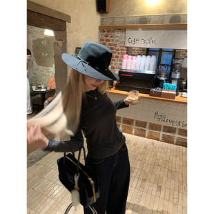 早秋圆领百搭休闲打底长袖 Tannin赤兔日常舒适挂 Tee女新 ski