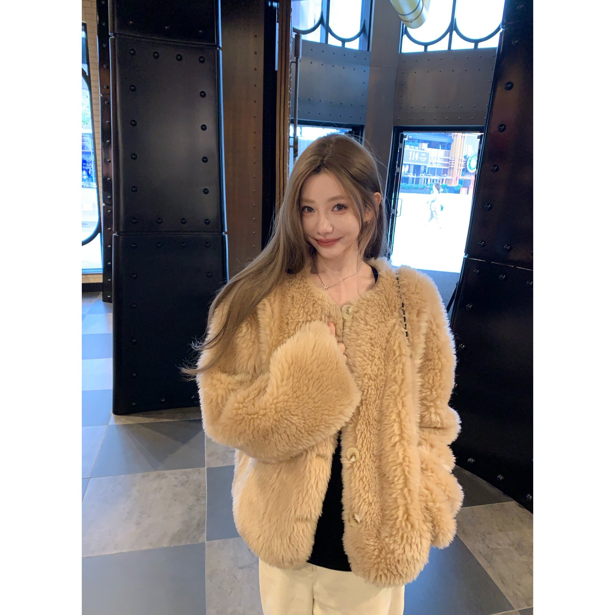 ski by Tannin赤兔黄油小熊三合一百搭芭莎皮100羊羔毛外套们女新,女装/女士精品,毛呢外套,淘宝优惠券,粉丝福利购,淘宝优惠卷