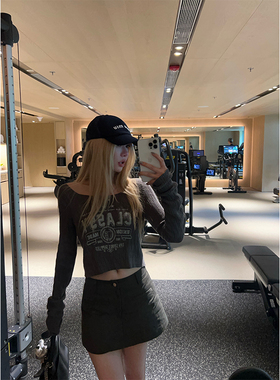 ski by Tannin赤兔女团私服share印花罩衫修身百搭气质显瘦上衣女