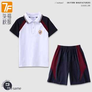 恩施利川清外高中初中小学校服清江外国语学校夏季短袖短裤运动服