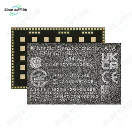 NRF9160-SICA-B1A-R7[射频元件IC RF TXRX+MCU CELLULAR 127LGA]