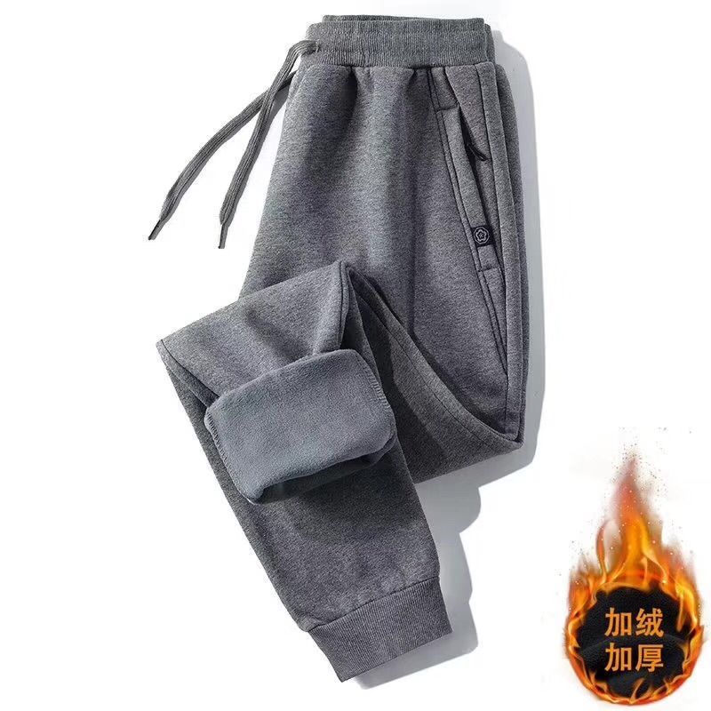 裤子男秋冬季加绒加厚运动束脚裤潮流百搭韩版休闲御寒保暖长裤厚