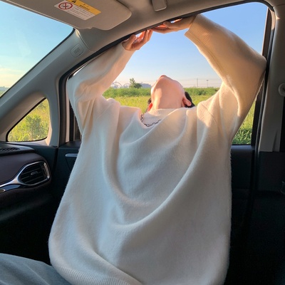 宽松毛衣男秋冬款慵懒风高级感日系复古青少年内搭打底针织衫潮牌