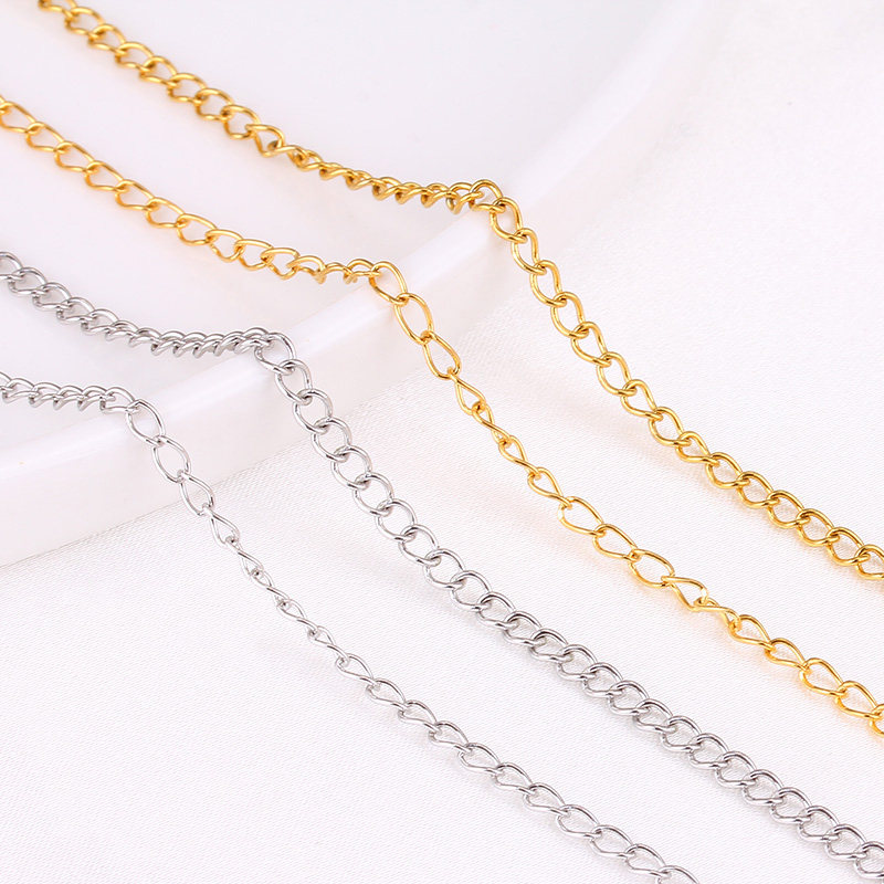 不锈钢钛钢细链侧身链手工diy手链项链延长链尾链材料饰品配件,饰品/流行首饰/时尚饰品新,链条,淘宝优惠券,粉丝福利购,淘宝优惠卷