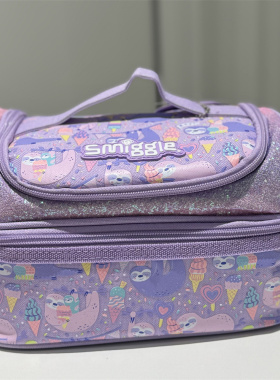 澳洲Smiggle便当盒饭盒紫色树懒粉兔子收纳餐包单肩包保温包冰包