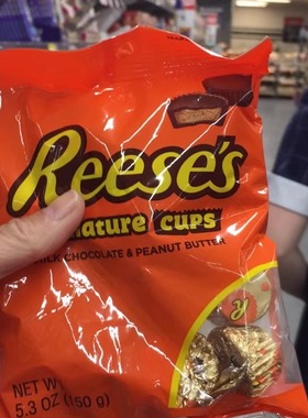 现货 澳洲美国好时 REESE'S 花生酱牛奶夹心巧克力零食150克
