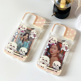 YC优选丨自制ins风可爱海獭师傅放爱豆小卡照片vivo拍立得chiikawa华为手机壳适用小米oppo小众丨草莓研究所