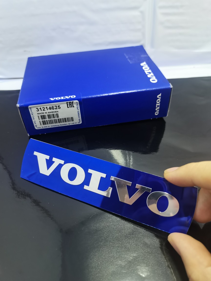 适配沃尔沃S60V60s80xc60c30原装进口中网标前车标贴纸前标蓝字贴