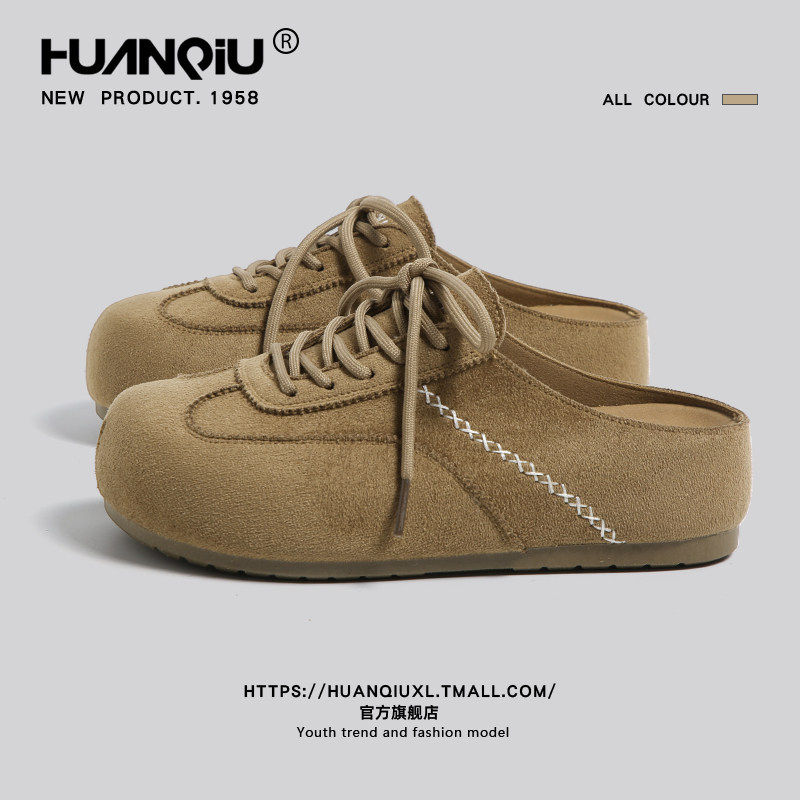 环球复古勃肯鞋女2026新款秋季平底休闲百搭一脚蹬懒人鞋豆豆鞋子,女鞋,乐福鞋（豆豆鞋）,淘宝优惠券,粉丝福利购,淘宝优惠卷