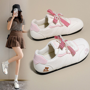 ins女学生增高运动板鞋 2026春季 韩版 新款 休闲街拍XB201 德训小白鞋