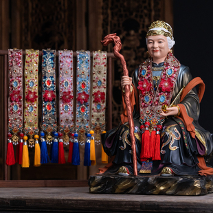 霞帔凤冠黑妈妈头饰仙家披肩斗篷佛像神像胡三太爷太奶手工挂件