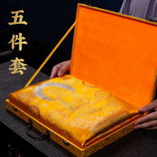 陀罗尼布咒被五件套慧律法师阿弥陀佛刺绣双层缎布驼罗尼被
