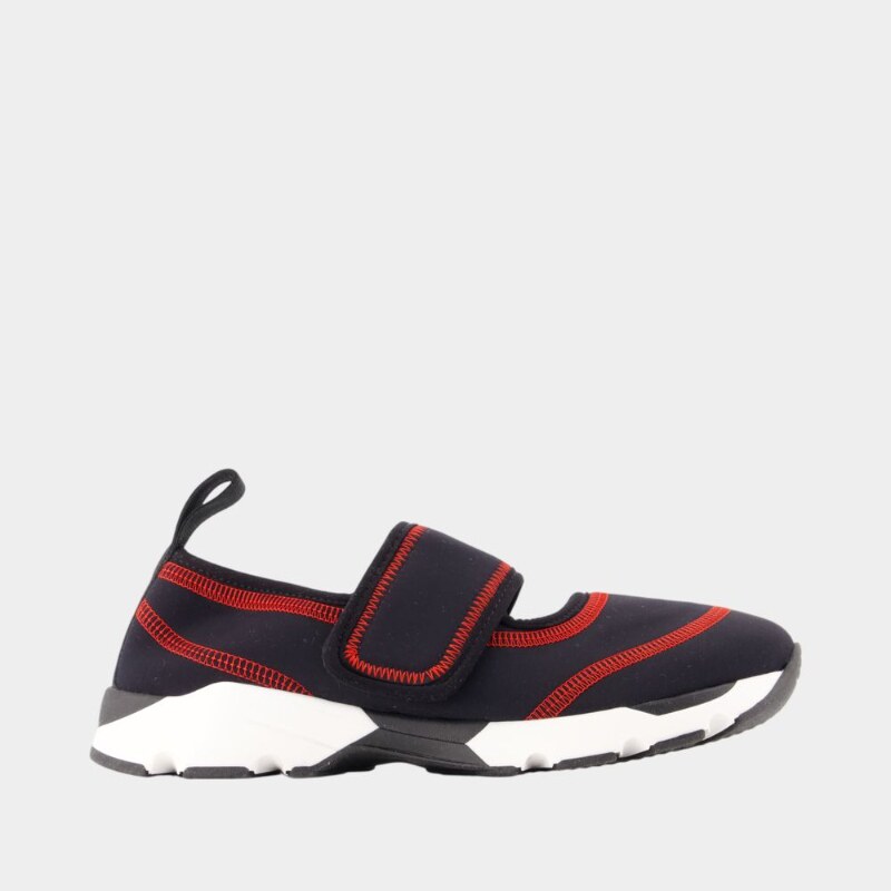 玛尼 Marni 运动鞋-皮质-黑色