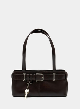 Osoi Osoi 棕色布罗克莱迷你肩包 - 皮质- 棕色