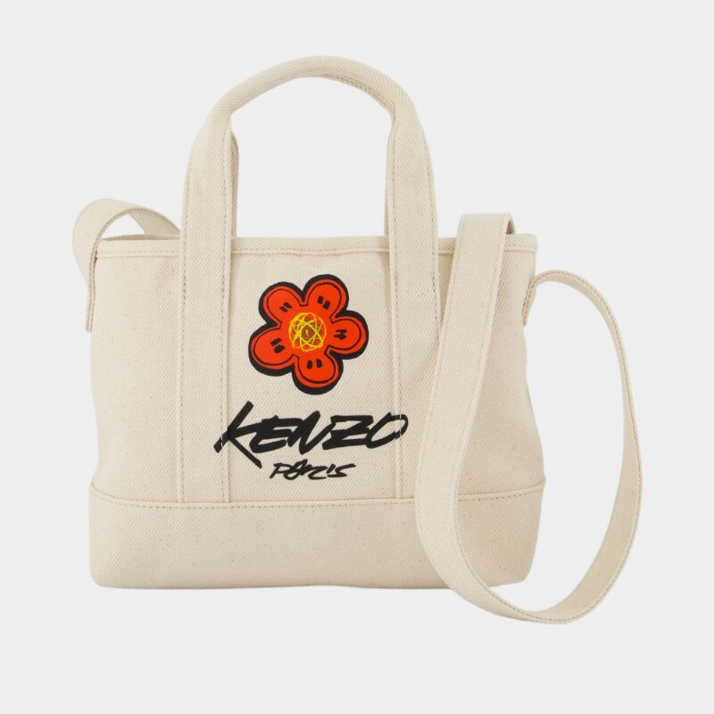 高田贤三 Kenzo 小号托特包 - 棉质 - 白色