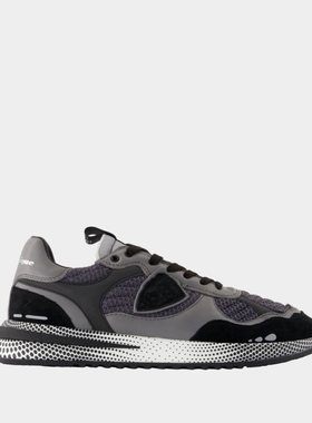 Philippe Model Olympique Low 运动鞋 皮质复古 休闲黑色厚底