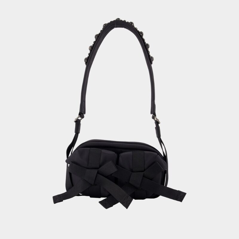 Simone Rocha 经典蝴蝶结斜挎-尼龙-黑色