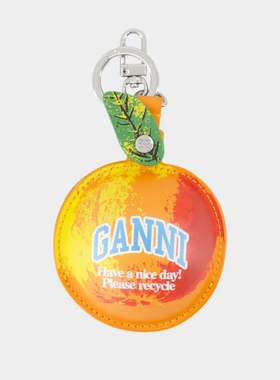 GANNI 苹果形 钱包 -皮质 橙色