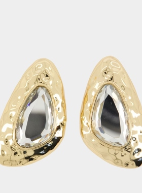 SELF PORTRAIT 锤纹耳环 - 金属 - 金色