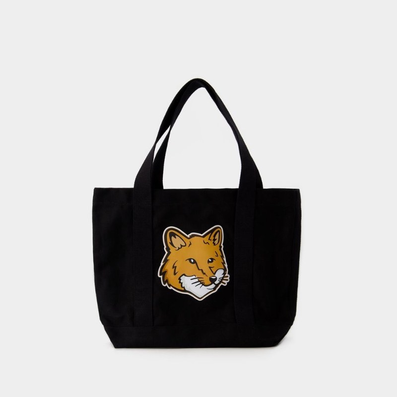 Maison Kitsune Fox Head 小狐狸经典印花单肩托特包单肩包手提包
