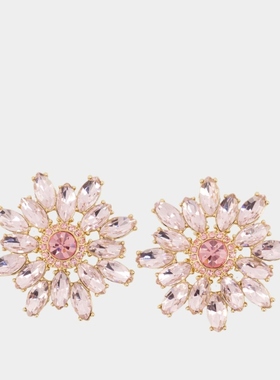 SELF PORTRAIT 花朵耳环 - 金属 - 粉色