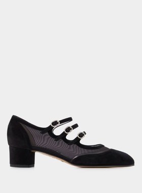 【粉丝专享】Carel Kinight Pumps 皮质低跟玛丽珍鞋
