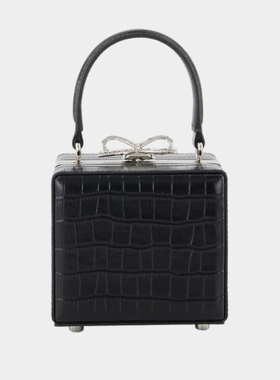 SELF PORTRAIT Croco 微型手提包 皮质 黑色
