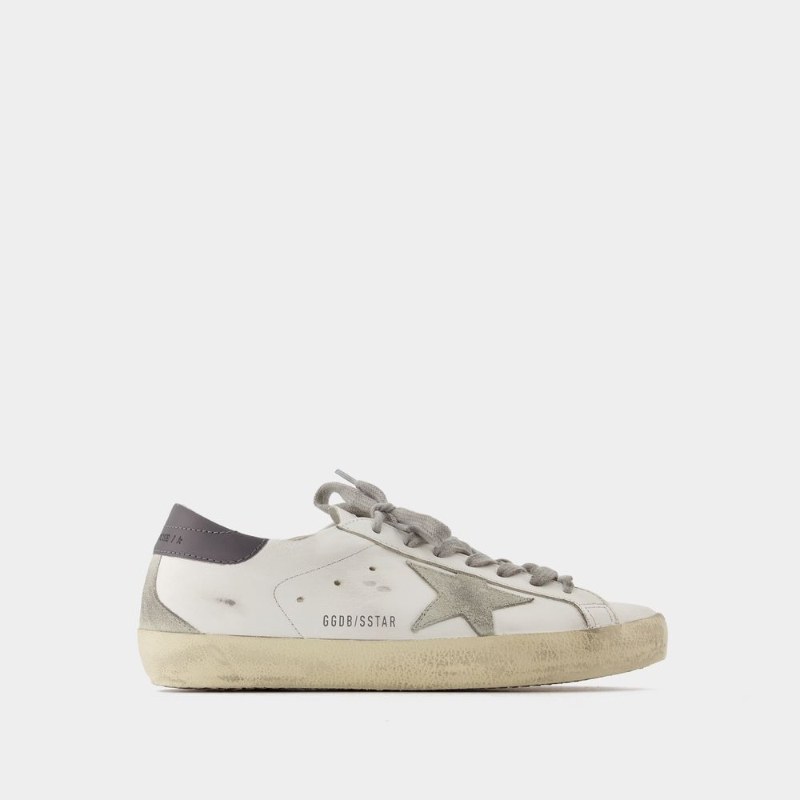 Golden Goose GGDB Sneakers Super Star 皮质做旧纯色星星小脏鞋