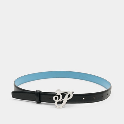 3.PARADIS Ceinture Cursive Small 皮带 - 皮质 - 黑色