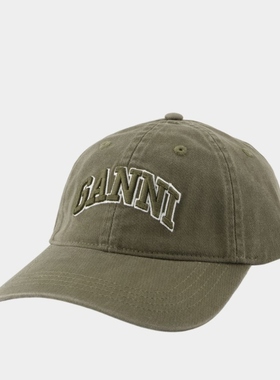 GANNI Emb 经典款休闲百搭遮阳帽鸭舌帽棒球帽 棉质