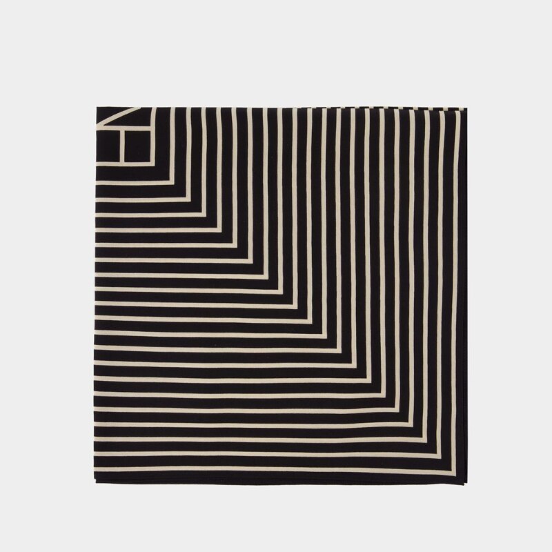 TOTEME Signature Monogram围巾-真丝-黑色