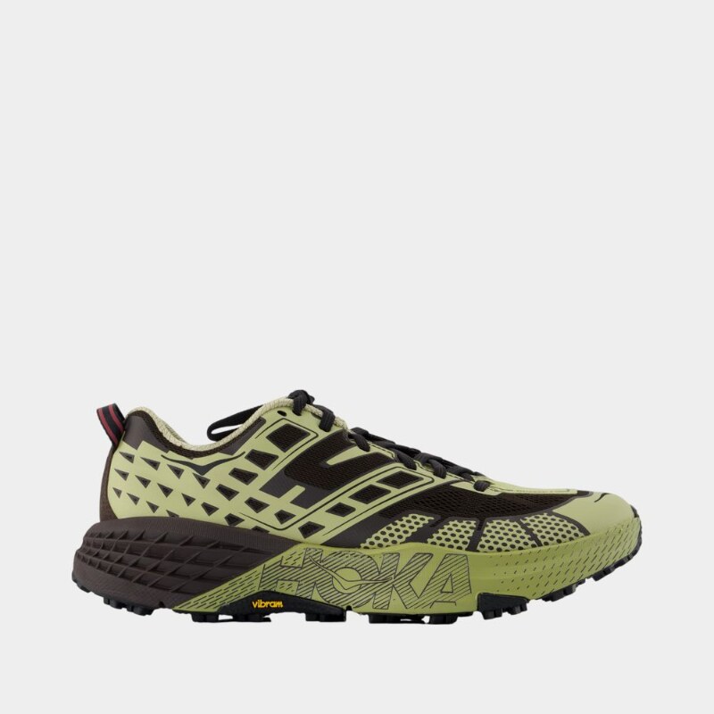 Hoka U Speedgoat 2 运动鞋 - 棉 - 黑色/绿色