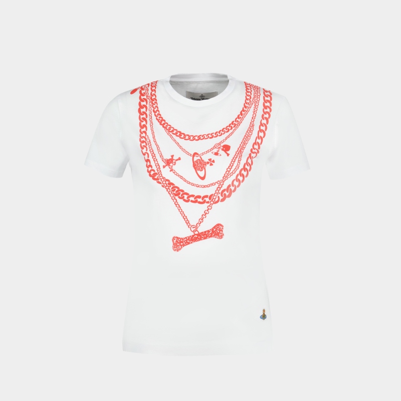 Chain Peru T 恤 - 棉质  白色