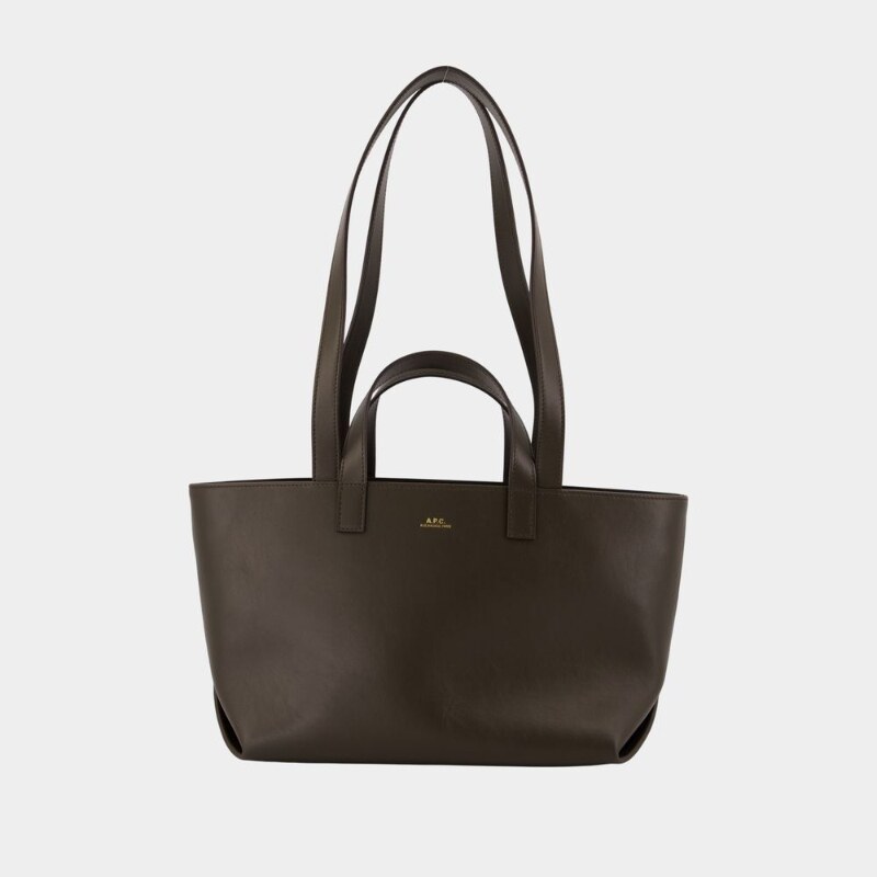 A.P.C. Le Drummer 小号单肩包 - 皮质 - 卡其色