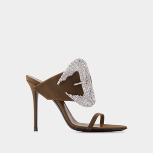 105 Giuseppe Zanotti Ludhovica 棕色皮制凉鞋