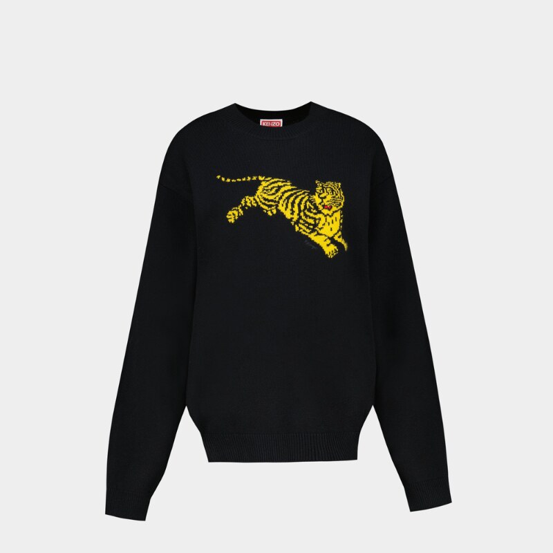 Kenzo Rws Jumping Tiger卫衣-棉-黑色