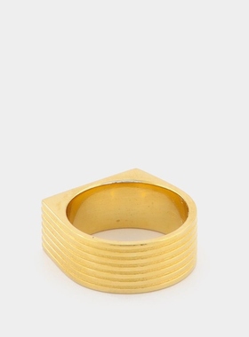 Ivi Aurelia Signet Ring Wide Season 6镀金戒指
