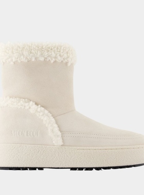 Moon Boot Tina 靴子 - 皮质 - 白色