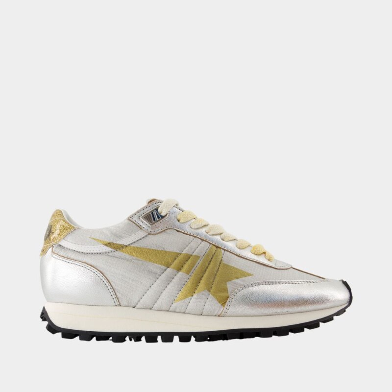 Golden Goose GGDB 马拉松跑鞋 - 皮质 - 银色