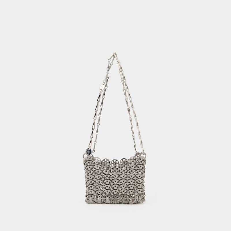 帕高 Paco Rabanne Hobo 1969 Nano银色金属背包