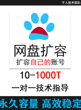 新百度网盘扩容空间修复增加永久容量1T2T3T4T5T6T自己盘空间500G