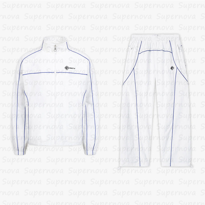 EUROPEAN AND AMERICAN AUTUMN AND WINTER FASHION TREND SPORTSSUITS SIMPLE STYLE STREET FASHION ZIPPER WINDBREAKER SUITS SOLID COLOR COATS MEN AND WOMEN