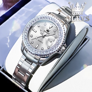 瑞士认证正品 镶满钻轻奢小众防水十大 牌手表女士全自动石英表女款