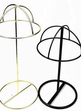 厂家现货供应高性价比帽托金色高低帽架黑色帽撑铁艺帽子展示架