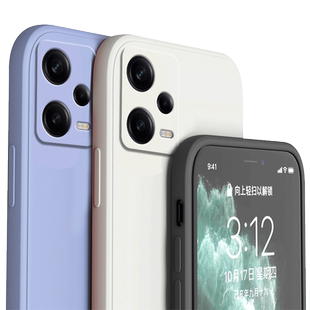 适用于红米note12手机壳RedmiNote12Tpro液态硅胶保护套note12pro+直边镜头全包防摔note12turbo磨砂男女外壳