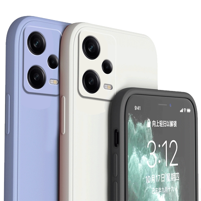 适用于红米note12手机壳RedmiNote12Tpro液态硅胶保护套note12pro+直边镜头全包防摔note12turbo磨砂男女外壳