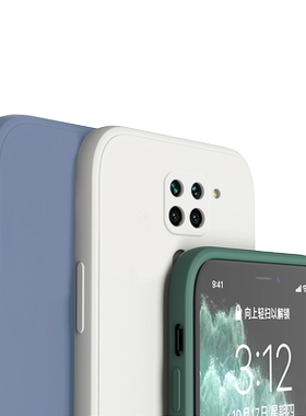 适用红米10X 4G手机壳Redmi10X Pro液态硅胶保护套红米12c直边镜头全包防摔红米13c磨砂男女红米13r简约外壳