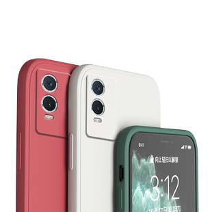 适用vivoY76S液态硅胶手机壳y97简约y85/y83/y79/y75/y71新款y66直边y71t防摔软壳y70男女y53s全包y10保护套